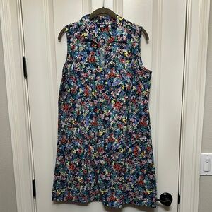 Lands' End Floral Sleeveless Dress - Multicolor